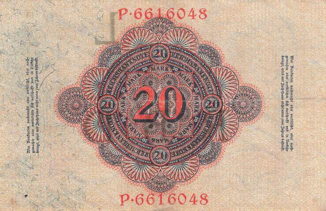 20 Mark 1914 ro.47b L/P